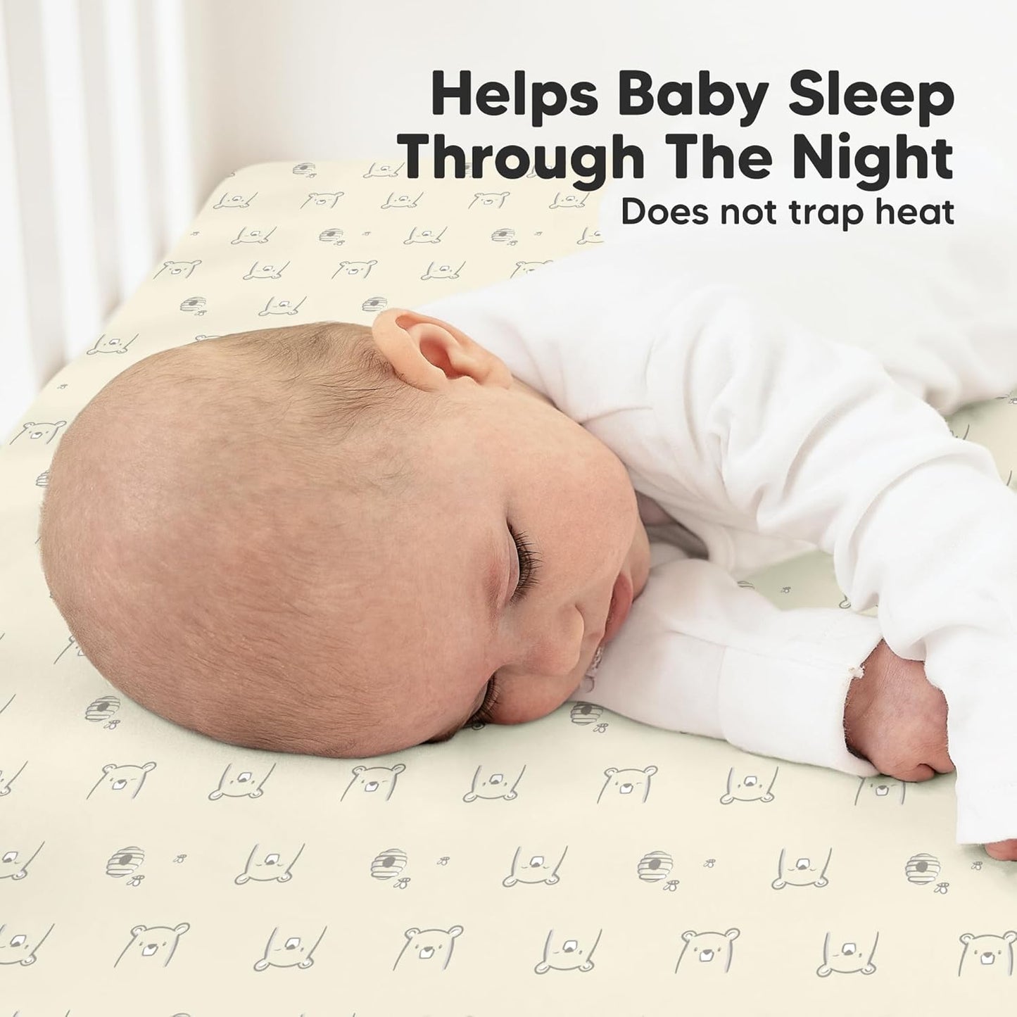 KeaBabies 2-Pack Organic Crib Sheets for Boys, Girls - 52x28 Fitted Crib Mattress Sheet Neutral