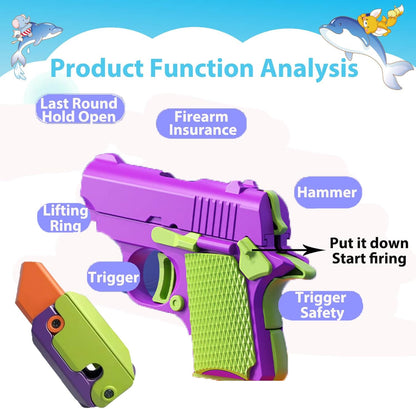 Fidget Toys Pistol, 3D Gravity Mini 1911 Fidget Pistol Toys,Fidget Sensory Toys,Stress Relief for
