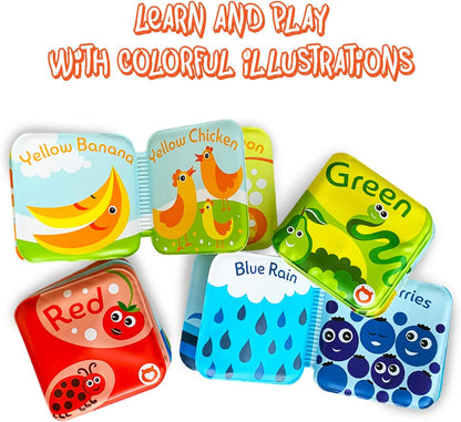 BabyBibi Floating Baby Bath Books for Baby. Kids Learning Bath Toys. Waterproof Bathtime Toys for