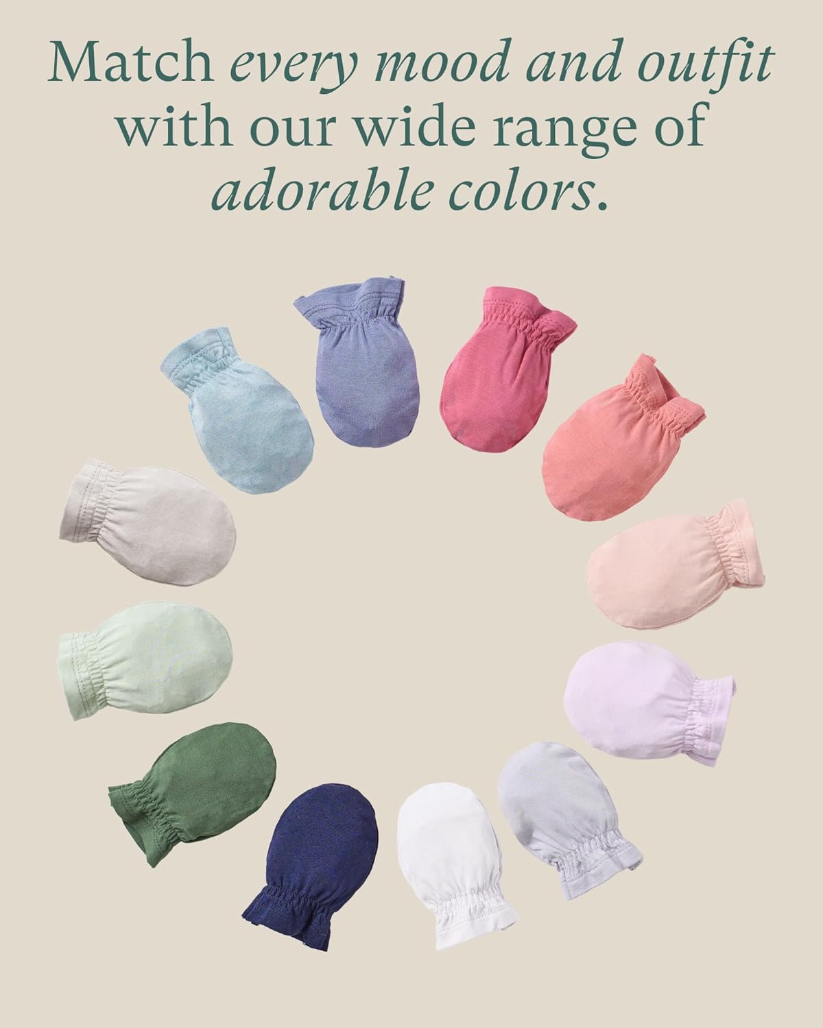 SuperSoft Baby Mittens, Bamboo Viscose Infant Newborn Mittens for Girls Boys No Scratch Gloves 6 Pack