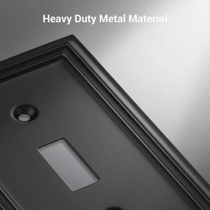 DEWENWILS 4-Pack Toggle Wall Plates, Metal Light Switch Cover with Black Finish, Heavy Duty Face Plates for Home Decor