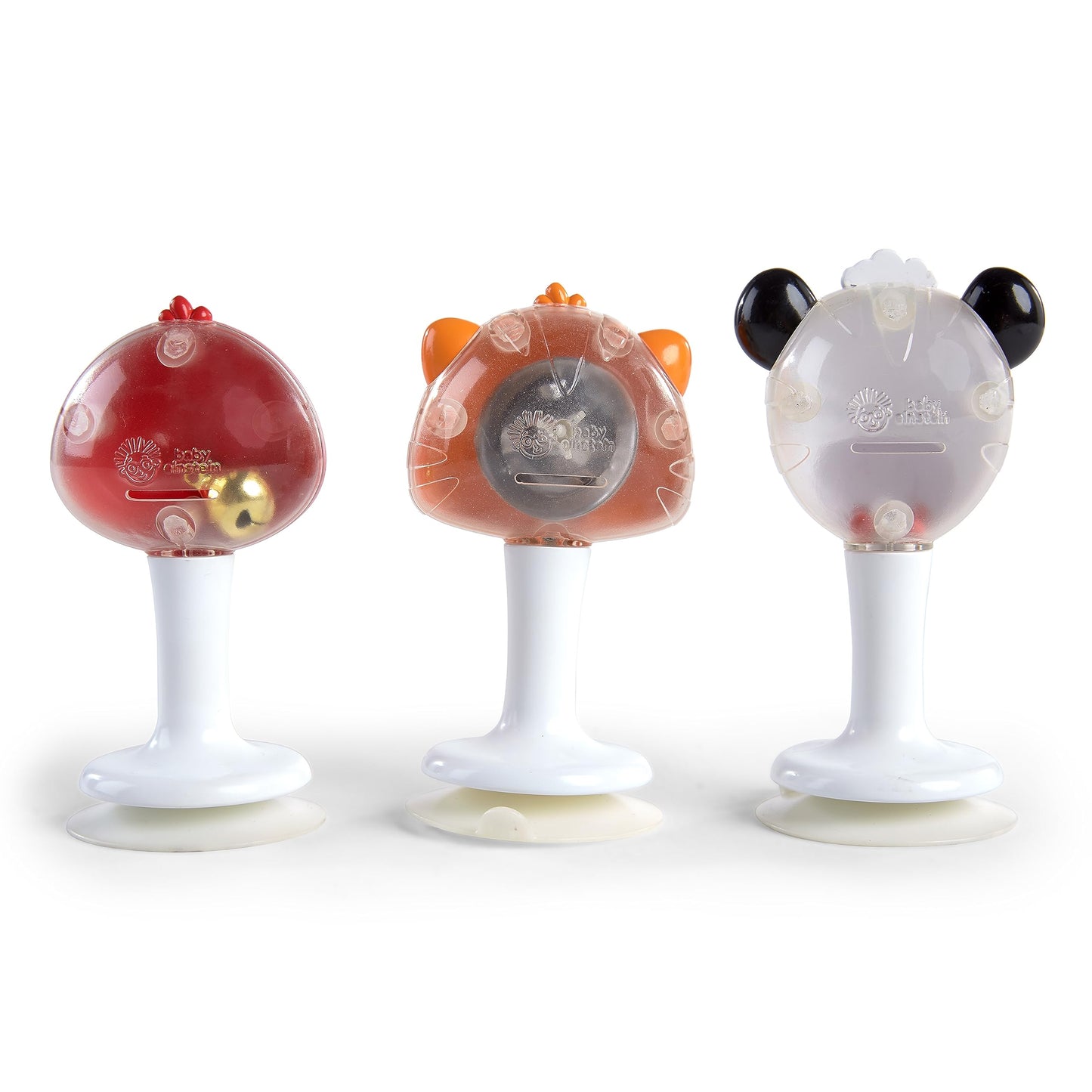 Baby Einstein Rattle & Jingle Trio High Chair Suction Toys Take-Along Musical Rattle Set Age 6