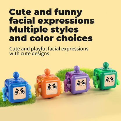 Fidget Robot Cube Fidget Toy, Magic Cube Stress and Anxiety Relief Toys, Fidgets Robot Cube Fidget Toy Cube Relaxing Hand-Held for Adults, Killing Time Cool Fidget Block for ADD/ADHD/OCD (Orange)