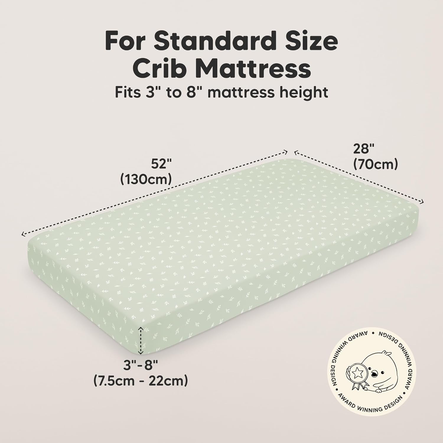 KeaBabies 2-Pack Organic Crib Sheets for Boys, Girls - 52x28 Fitted Crib Mattress Sheet Neutral