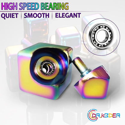 2pc Fidget Spinner Toys Cube Adults, Easter Basket Stuffers for Teens Metal EDC Cool Desk Gadgets Office Toys Small Anxiety Figette Sensory Toy, ADHD Tool Fingears Figet Stress Valentine Gift for Boy