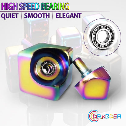 Fidget Spinner Toys Cube Adults, Easter Basket Stuffers for Teens Metal EDC Cool Desk Gadgets Office Toys Small Anxiety Figette Sensory Toy, ADHD Tool Fingears Figet Stress Valentine Gift for Boys