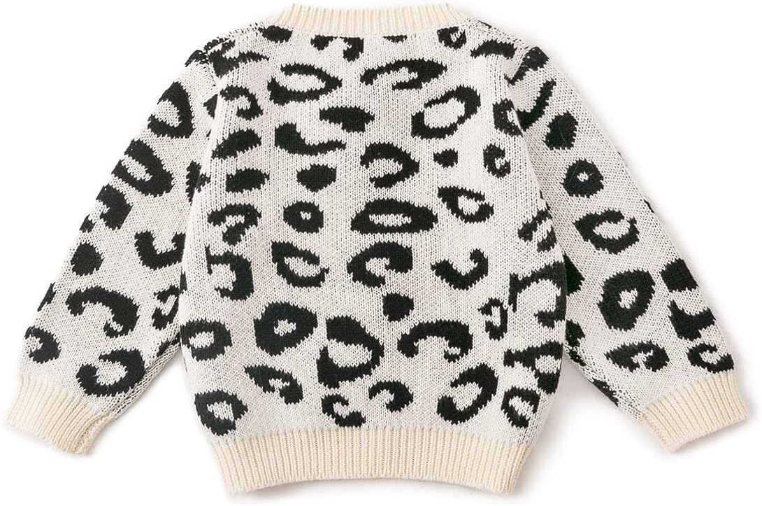 Simplee kids Baby Sweater Animal Leopard Printed Baby Cardigan for Autumn Fall…