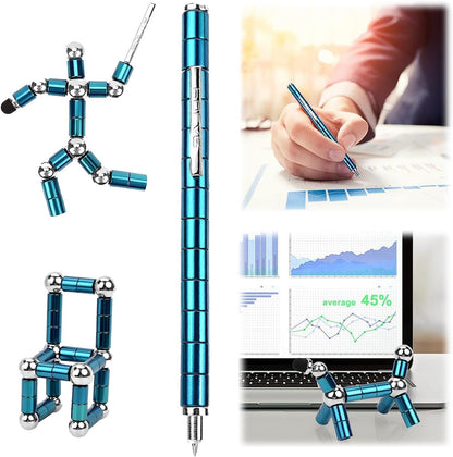Fidget Pen,Magnetic Pen， Decompression Magnetic Fidget Toy Pen, Magnet Pen Fidget Toy Relieve Pressure Novel Toy Gifts for Kids or Friends! (Blue)