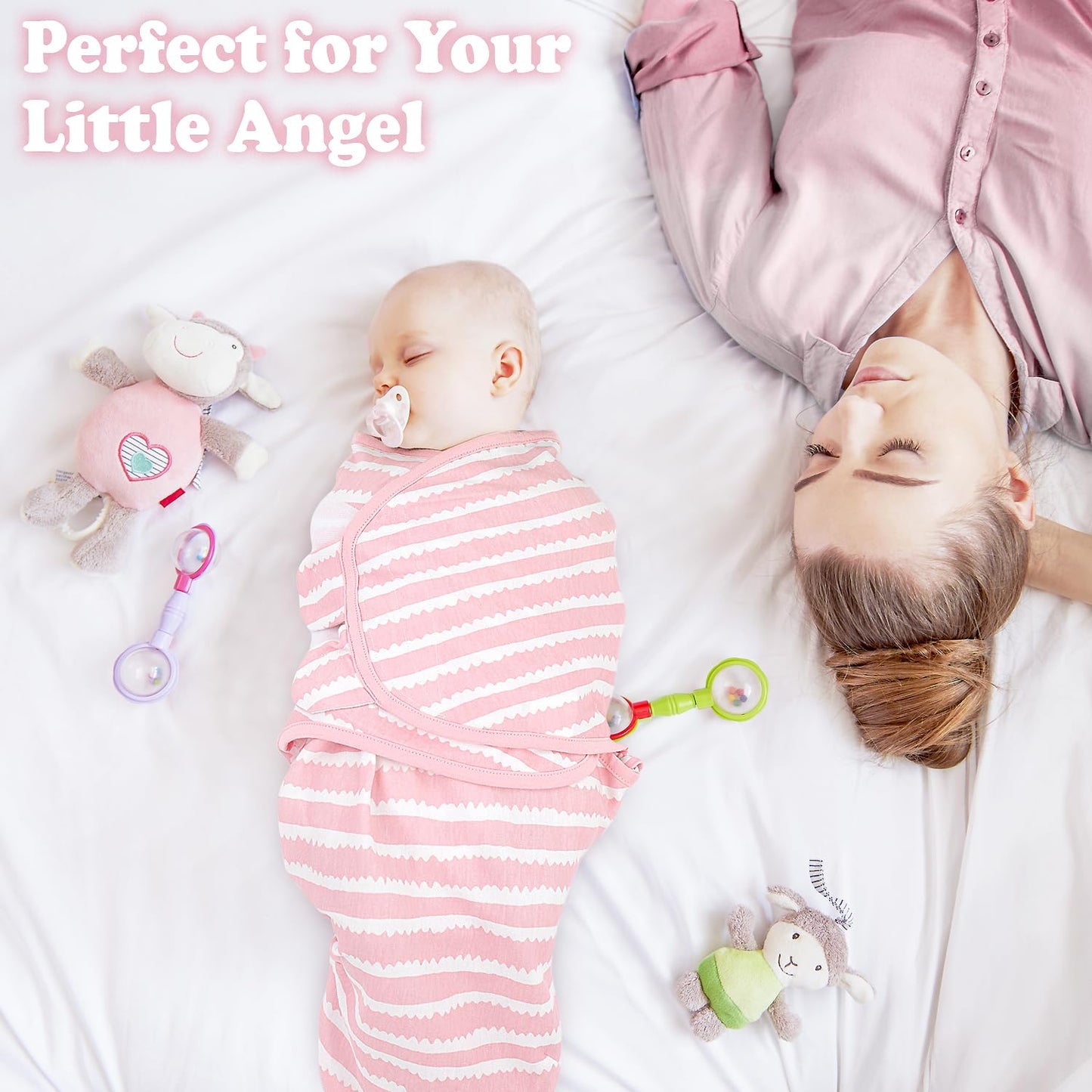 Bublo Baby Organic Swaddles for Newborns – Zipper Swaddles 0-3 Months, 3-Pack – Infant Sleep Sack