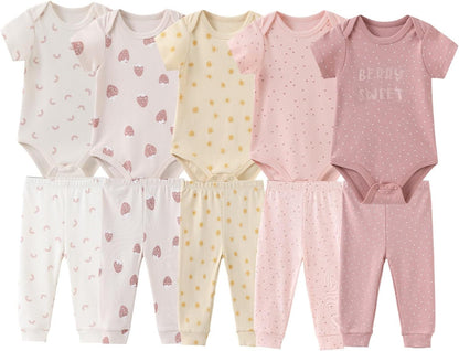 Unisex Baby Boy Girl Pants Sets 10 pack Cotton Casual New born Clothes Comfort Infant Outfit