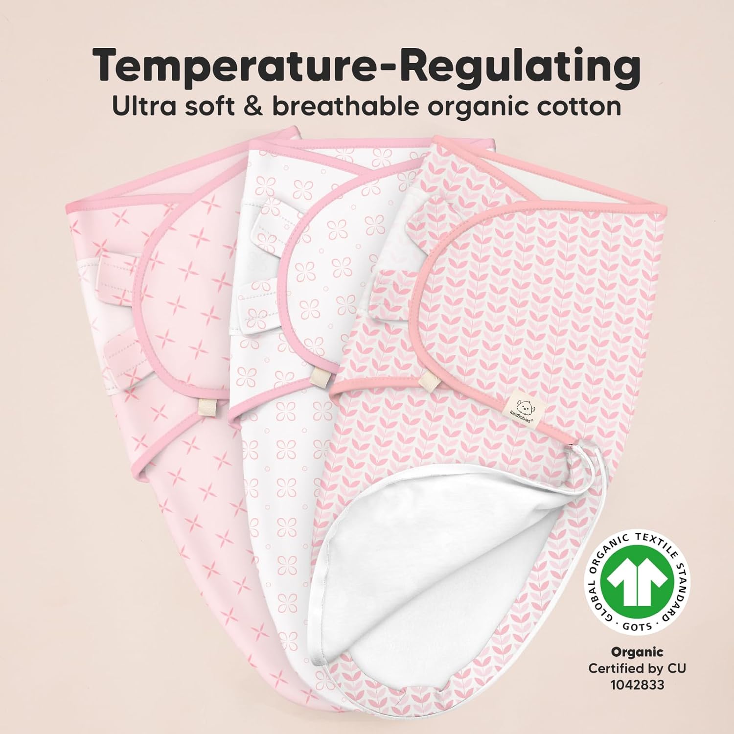 Baby Swaddle Sleep Sacks with Zipper - 3-Pack Swaddles for Newborns 3-6 Months, Infant, Baby Girls