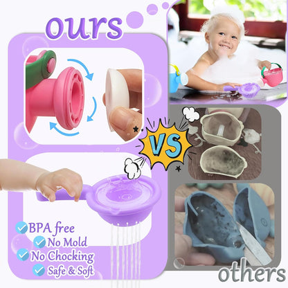 Baby Bath Toys for Kids Ages 1-3 3Pcs Toddler Bath Pool Toys for 1-3 2-4 Water Can Bathtub Pool