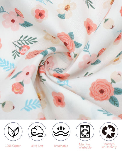 ALVABABY Toddler Pillowcases 2 Pack Organic Cotton Kids Pillow Cover Fit 13"x 18" or 12"x24" Envelope for Girl Boy Sleepy Travel