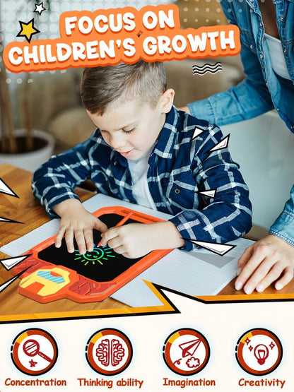 LCD Writing Tablet Doodle Board 10 Inch, Colorful Drawing Pad, Electronic Drawing Tablet, Drawing Pads,Travel Gifts for Kids Ages 3 4 5 6 7 8 Year Old Girls Boys (Mech Warrior)