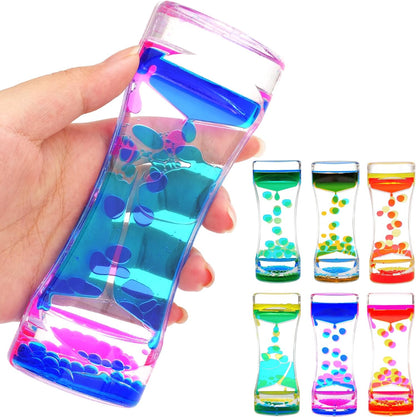 Liquid Motion Bubbler Sensory Toys - 6 Pack Liquid Timer Sensory Toys for Autistic Children, Liquid Motion Toys Or Motion Bubbler Sensory Timer for Playful Learning and Sensory Exploration
