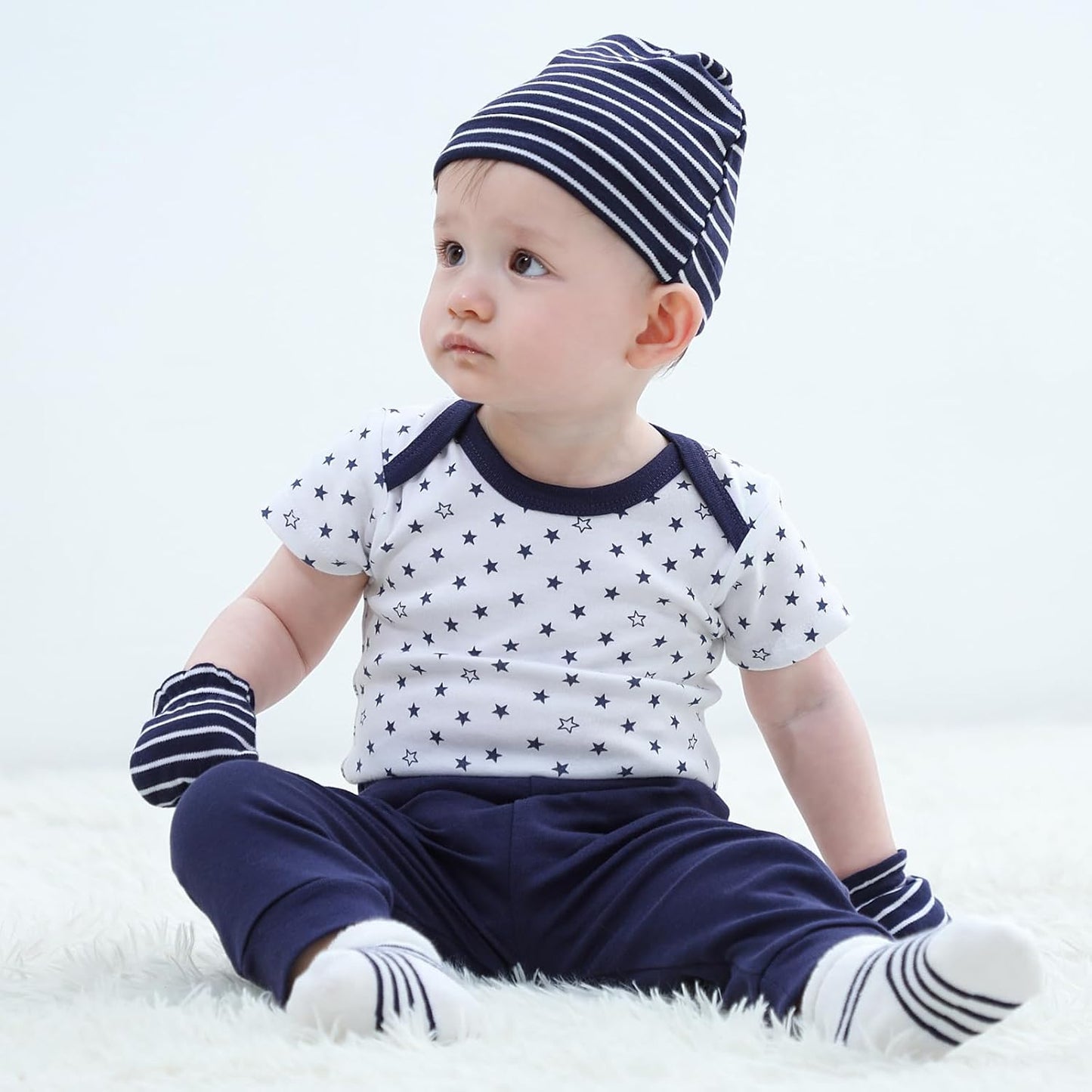 Baby Bodysuit and Pant Set 10-pcs Cotton Soft Newborn Boy Girl Clothes Outfits