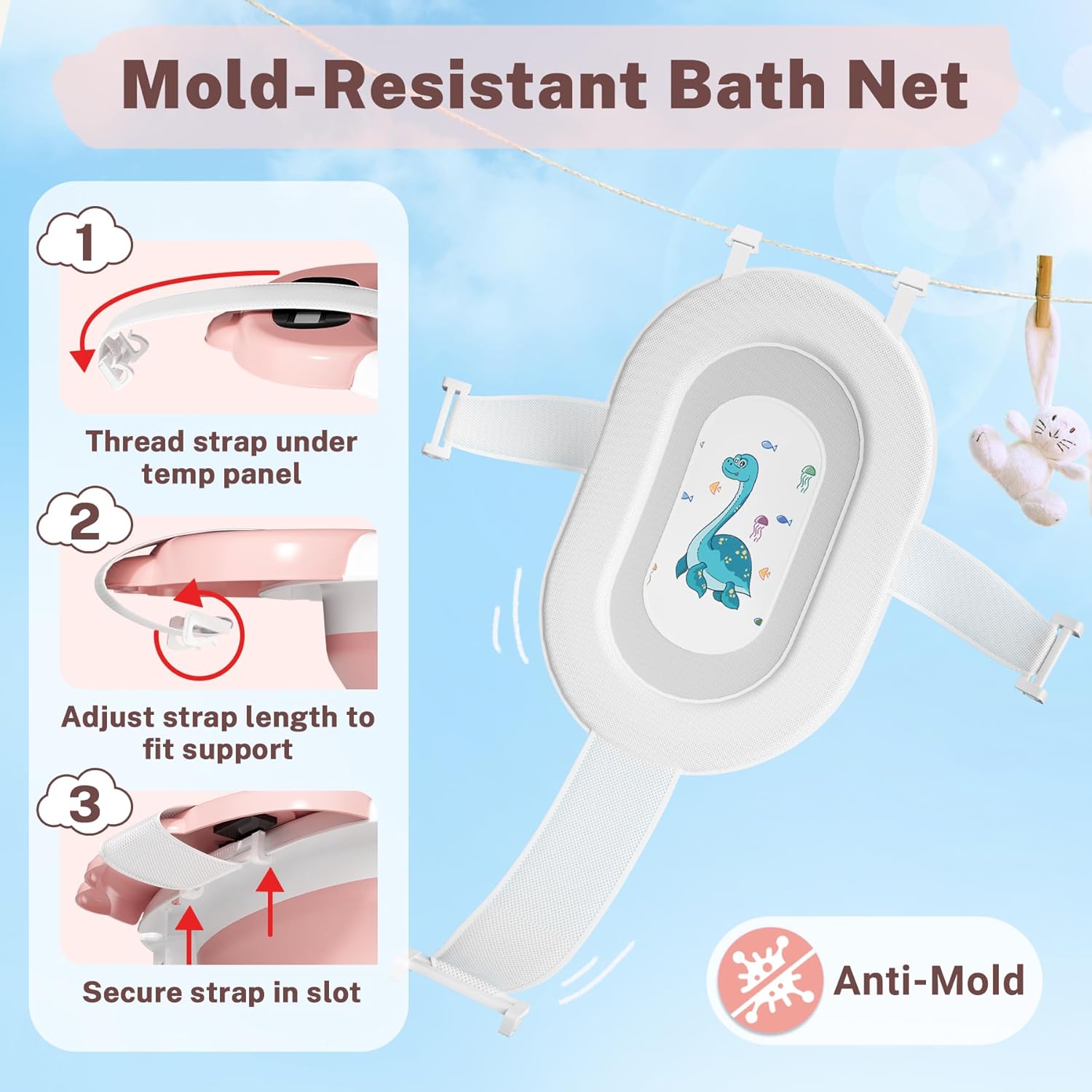 AVIDOR Baby Bathtub,Collapsible Bathtub for Newborn to Toddler,Durable Essential Infant Bath