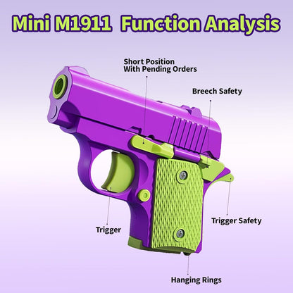 1911 3D Printed Small Pistol Toys, Stress Relief Pistol Toys for Adults, Fidget Toys Suitable for Relieving ADHD, Anxiety, Suitable Toys for Friends Adults and Kids Best Gift