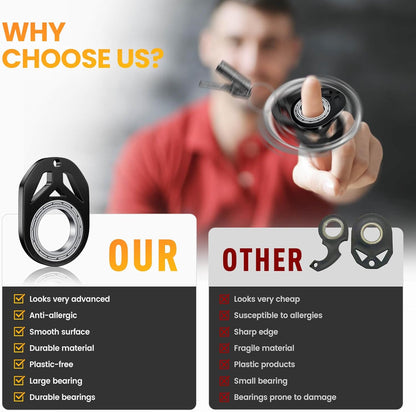 Keychain Spinner, Fidget Keychain, Spinning Keychain Fidget, Fidget Keychain for Adults, Metal Fidget Spinner Keychain Toys for Key