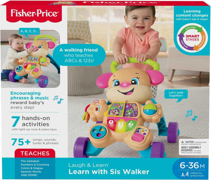 Fisher-Price Laugh & Learn Smart Stages Learn With Sis Walker, Pink
