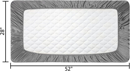 2 Pack Silk Crib Sheets for Baby with Sensitive Hair Satin Baby Mattress Sheet Boys and Girls