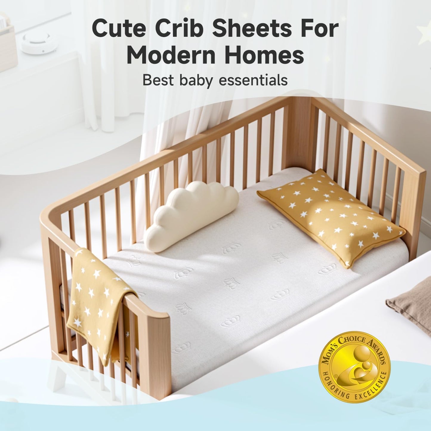 Toddler Bed&Crib Mattress,Premium Memory Foam Mattress,Knitted Fabric Baby Crib，Waterproof&Machine-Washable Cover，Breathable Crib Bed for Baby Bed 52" x 27.7" x 5"