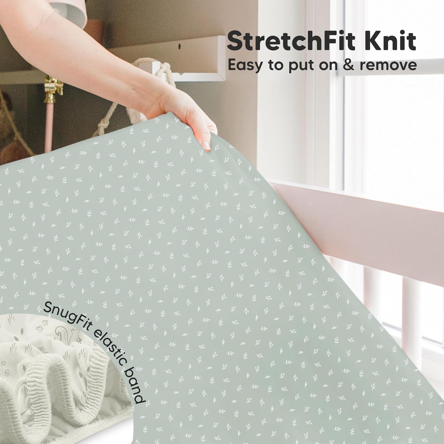KeaBabies 2-Pack Baby Crib Sheets for Boys, Girls - 52x28 Viscose Derived from Bamboo Toddler Bed