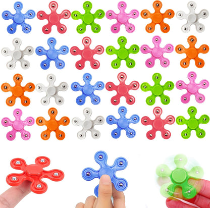 24 Pack Fidget Spinner Toys for Kids，Stress Relief Sensory Toys,Birthday Party Favors Gifts,Goodie
