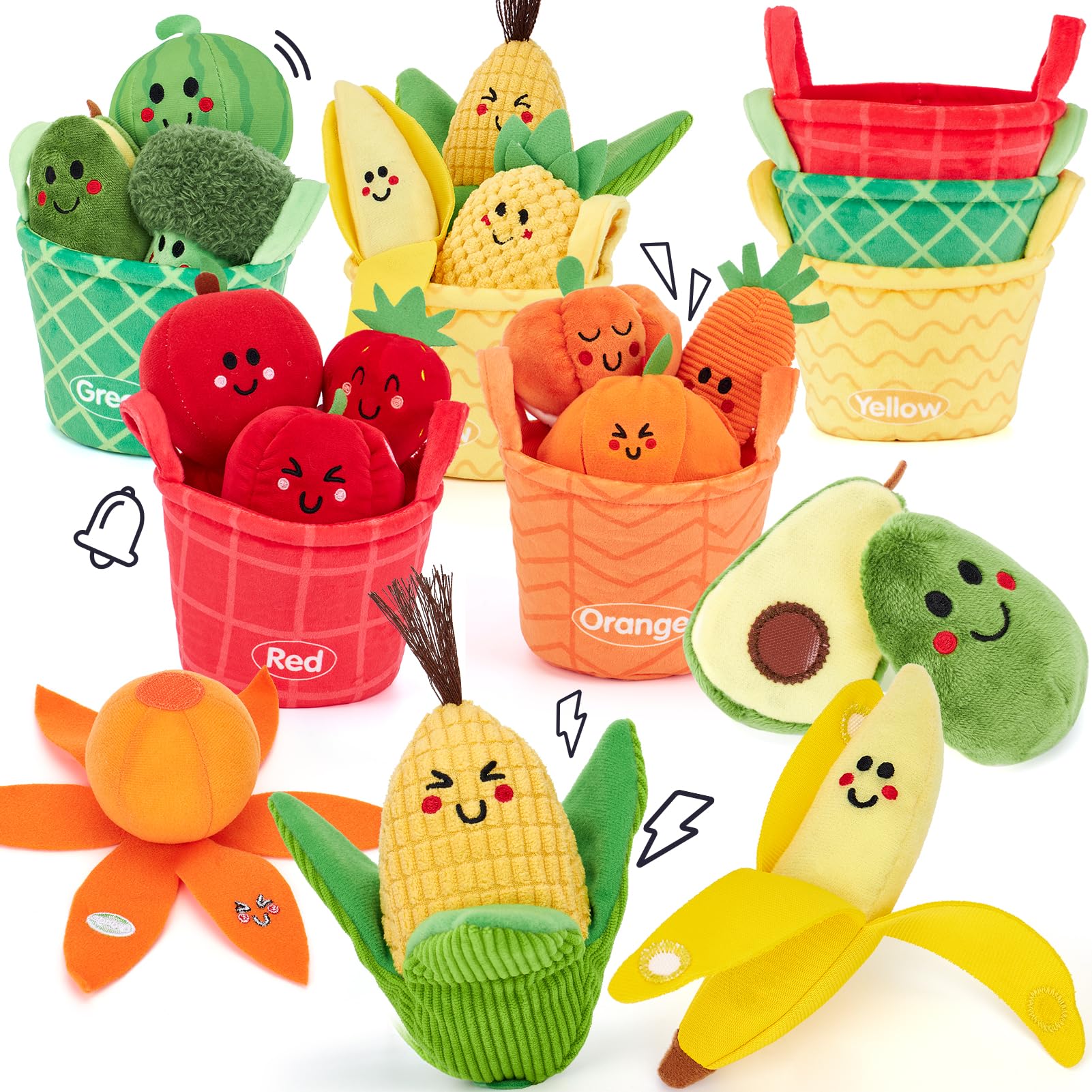 hahaland Baby Sensory Toys Montessori Toys 1 Year Old Fruit Vegetable 16PCs
