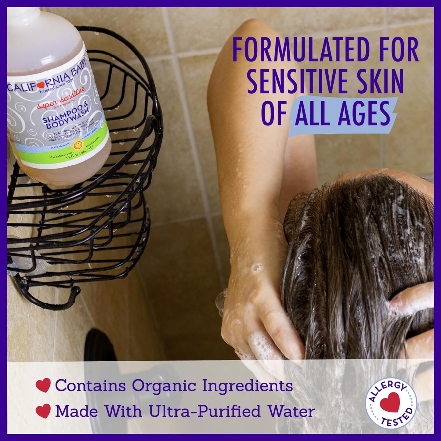 California Baby Super Sensitive Baby Shampoo + Baby Wash | 100% Plant-Based | Unscented Body Wash