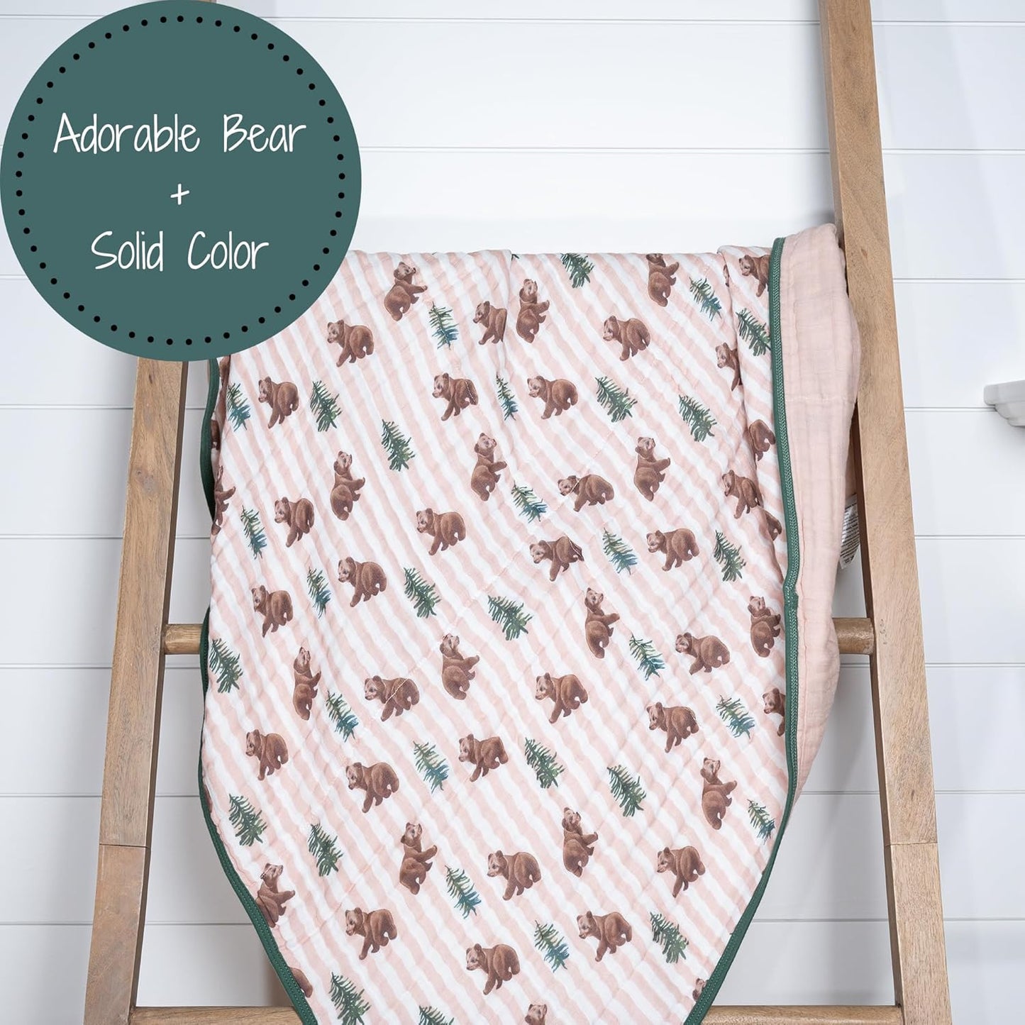 LollyBanks Muslin Baby Blanket 100% Organic Cotton, Muslin Quilt Lightweight, 6 Layers Soft Blanket