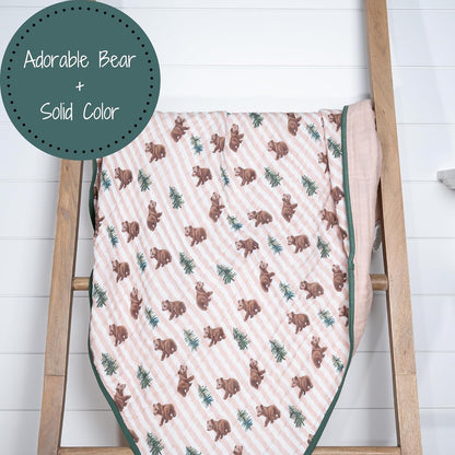 LollyBanks Muslin Baby Blanket 100% Organic Cotton, Muslin Quilt Lightweight, 6 Layers Soft Blanket