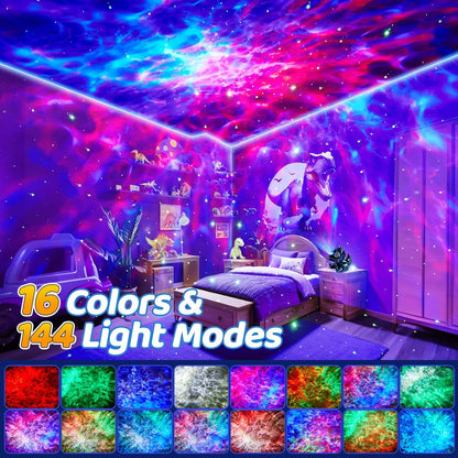 Dinosaur Baby Sound Machine Night Light Projector, 22 White Noise Machine Baby 5.3 Bluetooth Speaker, 196Color Remote Control | Toddler Night Light for Kids, Boy Gift Dinosaur Decor Galaxy Light