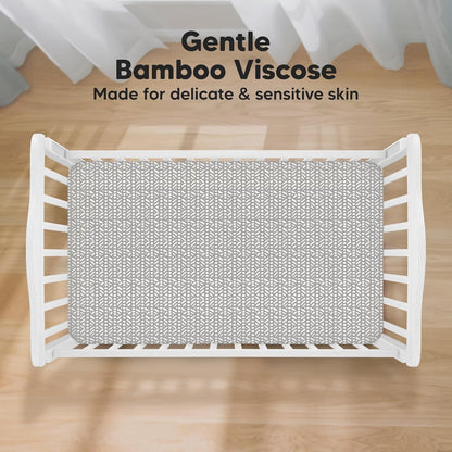 KeaBabies 2-Pack Baby Crib Sheets for Boys, Girls - 52x28 Viscose Derived from Bamboo Toddler Bed
