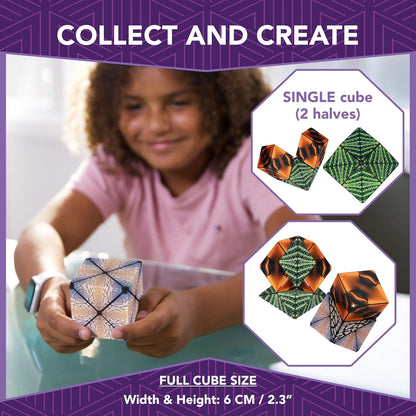 Magnetic Transforming Cube - Shape Shifting Double Creativity Puzzle w/ 96 Rare Earth Magnets