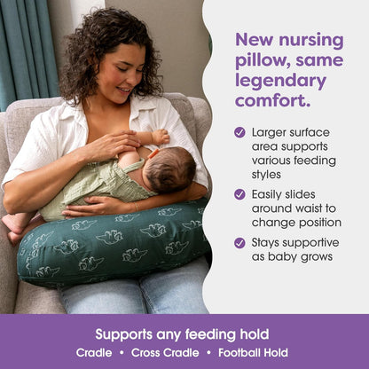 Boppy Nursing Pillow - Ergonomic Bottle & Breastfeeding Pillow with High, Firm, Large Area
