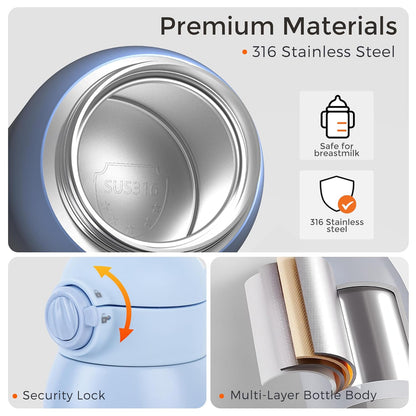 Portable Bottle Warmer for Travel, Dual Heating Modes for Breastmilk & Water, Portable Bottle Milk