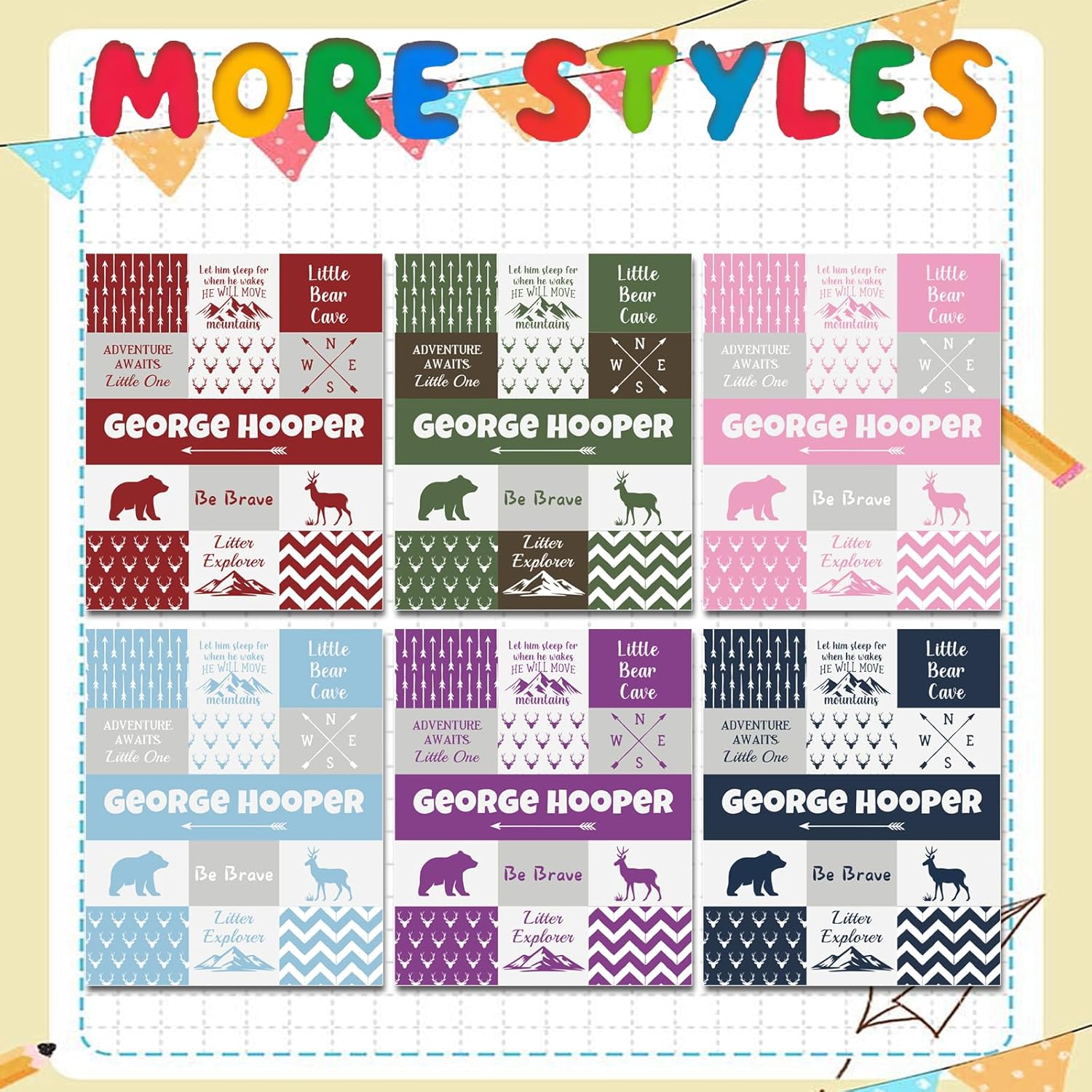 Ship Next Day, Personalized Baby Blanket – Printed in USA, Custom Baby Blanket for Boys & Girls