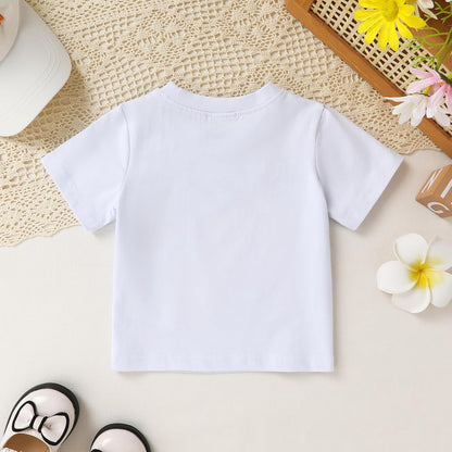 Happy Town Toddler Clothes Baby Boy Girl Smiley Face Shirt Short Sleeve T-Shirt Tee Summer Tops Outfits