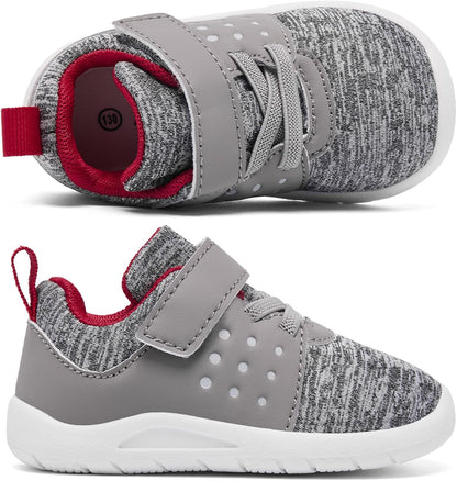 MORENDL Toddler Baby Shoes 0-4 Years Boy Girl Lightweight Breathable Non-Slip Sports Sneakers Running Walking Tennis Barefoot Shoes