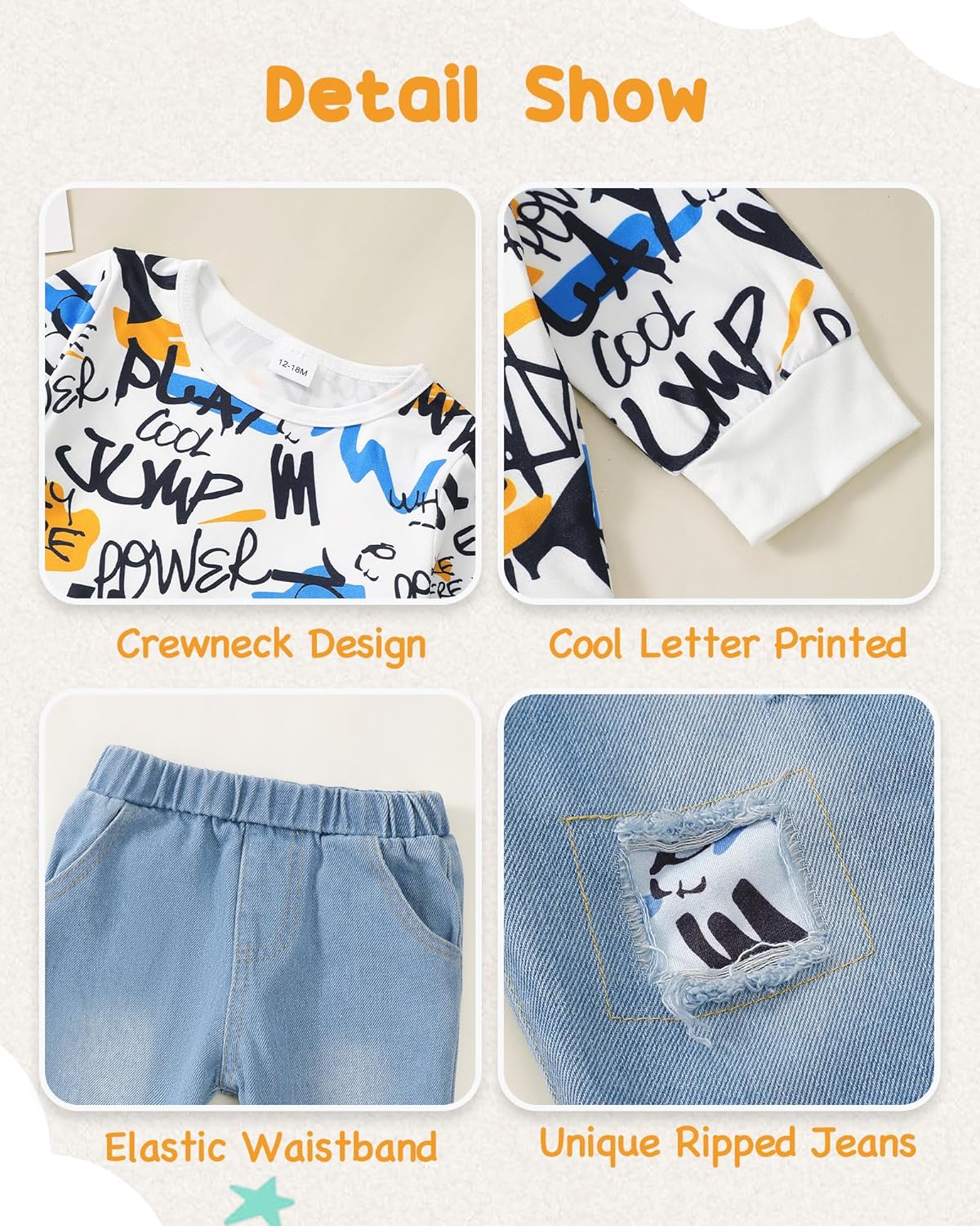 Toddler Baby Boy Outfits Fall Winter Clothes Color Block Long Sleeve Sweatshirt Tops + Jogger Pants Set 2PCS