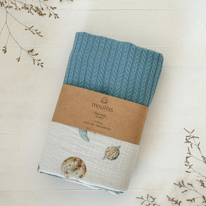 Personalized Baby Blanket with Name – Handmade 100% Organic Cotton Newborn Gift | Custom Knit