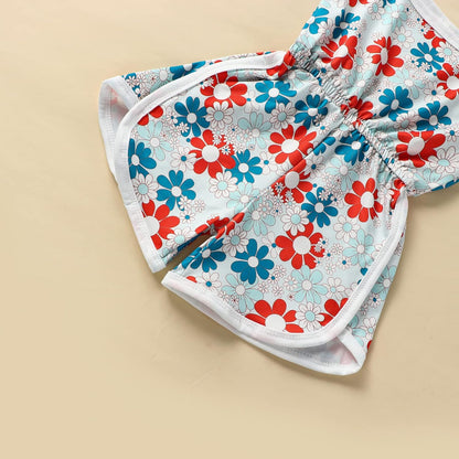 WZTYYDS Toddler Baby Girl Summer Clothes Floral Romper Tie-Up Strap Halter Jumpsuit Infant Summer Sling Playsuit 6M-3T