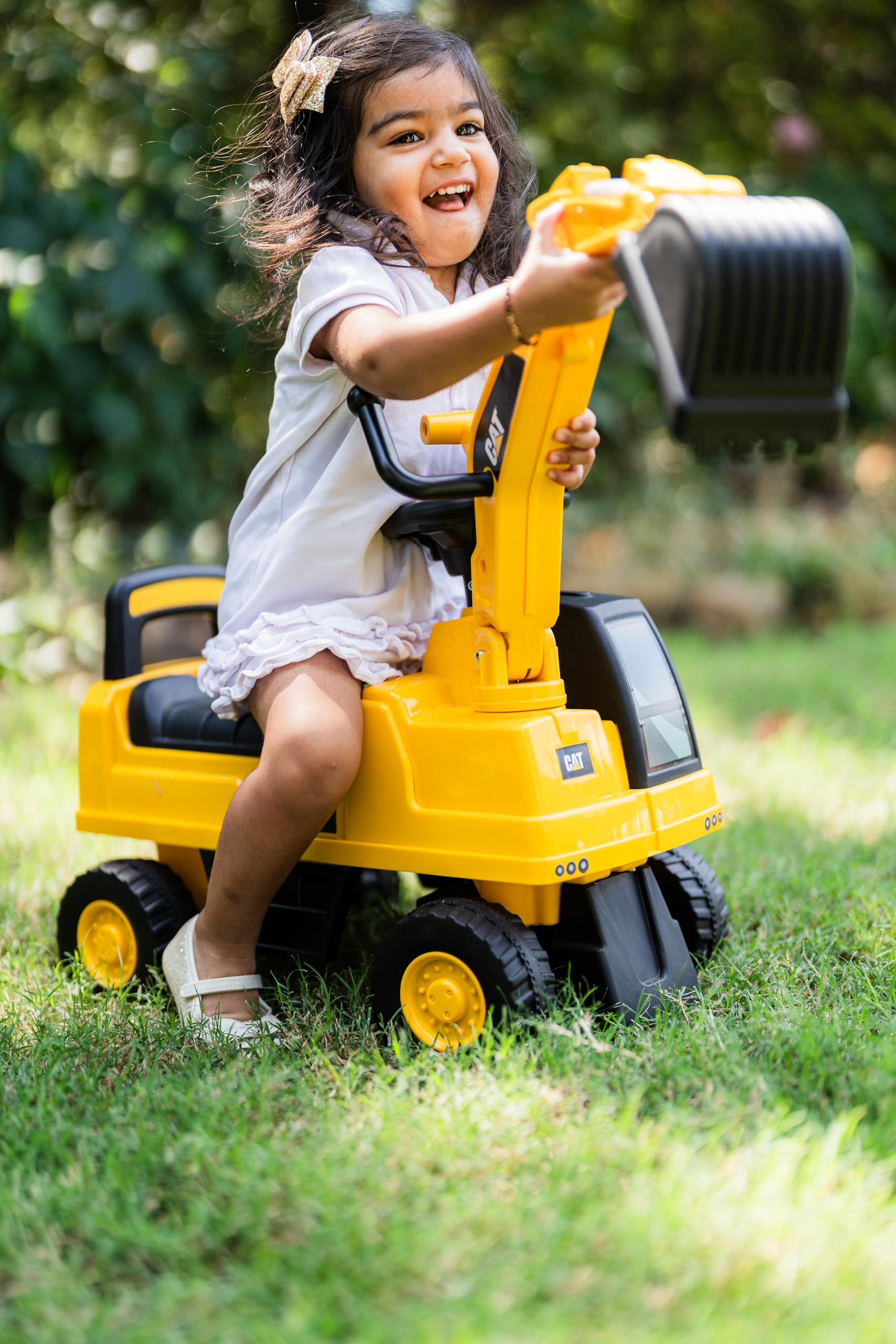 Best Ride On Cars CAT Excavator Push Car – Licensed Caterpillar Ride-On Digger Toy for Kids with