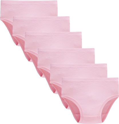 Cadidi Dinos Little Girls' Soft Cotton Underwear Kids Cool Breathable Comfort Panty Briefs Toddler Undies(Pack of 6)