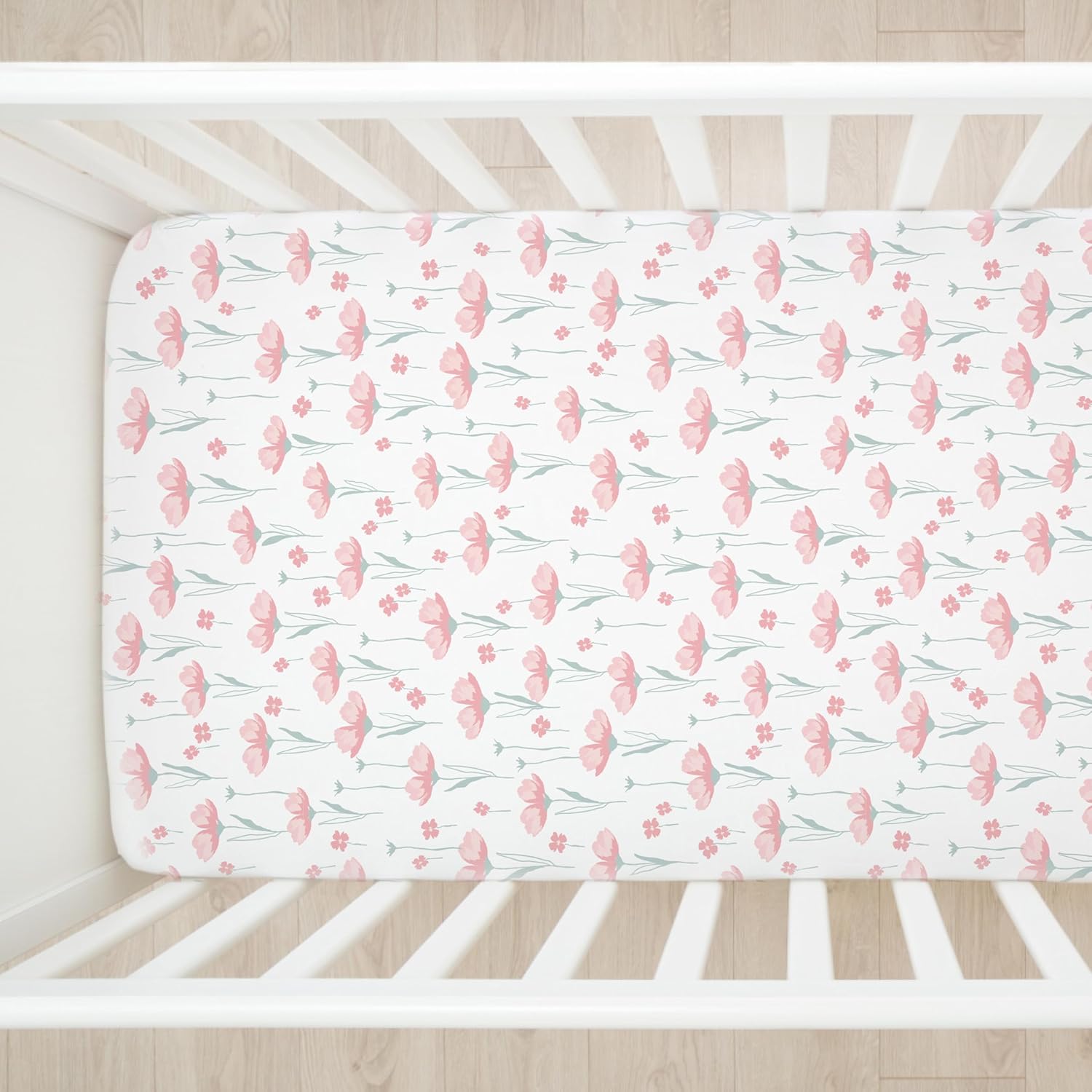 HonestBaby Unisex-Baby Fitted Crib Sheets Set Standard Mattress, 100% Organic Cotton Baby Boys
