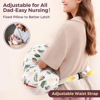 Momcozy Pioneering Safety Fence Nursing Pillow for Breastfeeding- Wider Feeding Pillows for More
