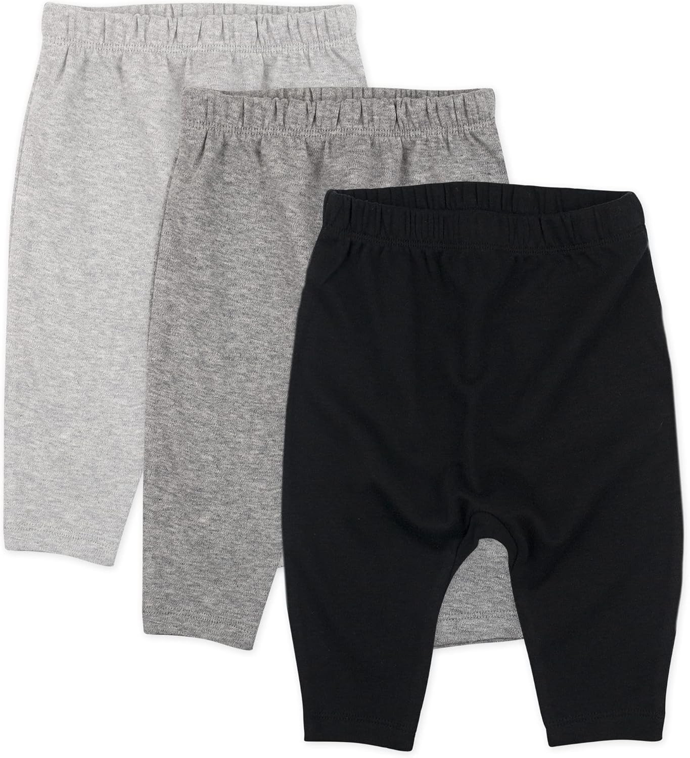 HonestBaby Multipack Harem Pants Roomy Fit Pull on Bottoms 100% Organic Cotton for Infant Baby Boys, Girls, Unisex