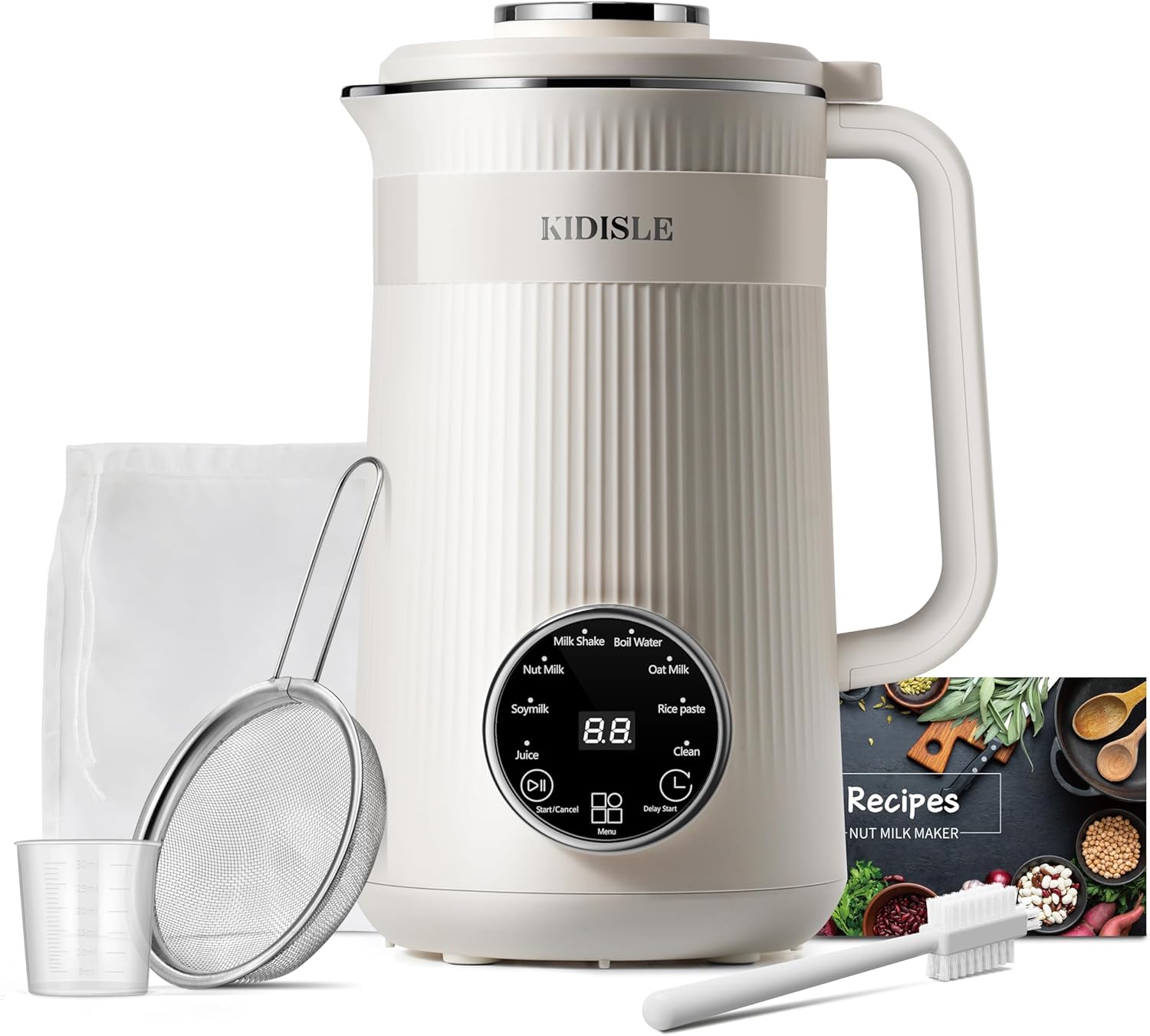 8 in 1 Nut Milk Maker Blender, 32oz Homemade Soy, Almond, Oat, Coconut, Plant Based and Non Dairy