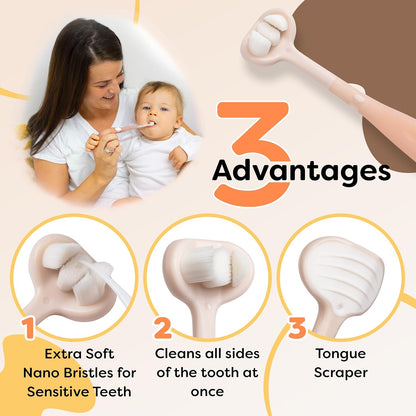 Trueocity Extra Soft Toddler Toothbrush, Toddler Toothbrushes 1-2 2-4, Toothhugger High Efficient 3